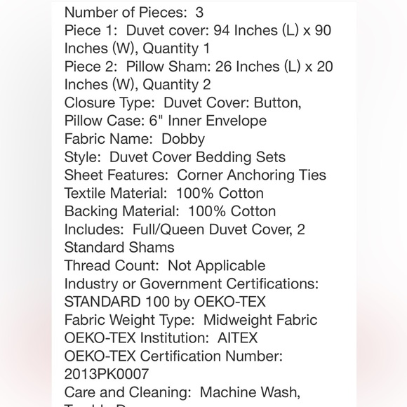 HEARTH & HAND NWT washed loop stripe duvet bedding set -full/queen -gray - Picture 7 of 7